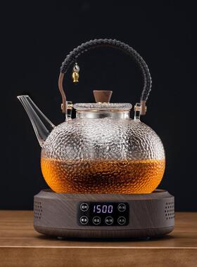 容量蒸煮一体.全玻璃蒸汽茶壶RXU电陶炉套大19L大号锤纹煮茶装器