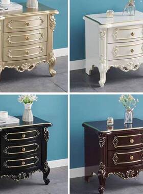 2025新极款现代简约实木床头柜烤漆小型窄简迷超你82127三抽收床