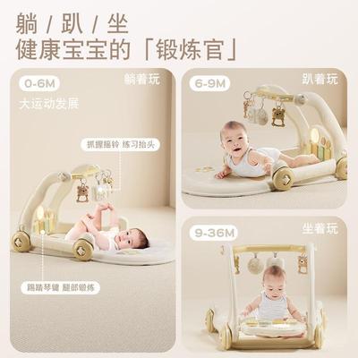 婴儿脚踏钢琴FIF健身0二一1岁见架面新具生幼儿宝宝益智玩学步车