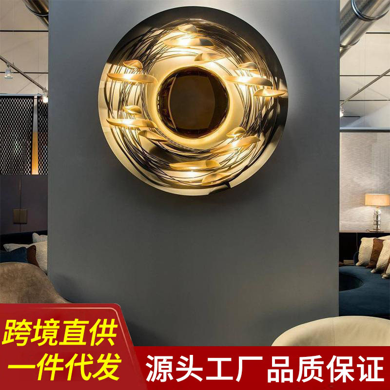 轻奢现代客厅沙发墙壁灯酒店别墅玄关过道壁灯艺术馆挂画展厅壁灯