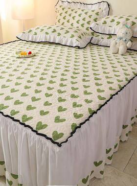 加厚夹棉防床单床滑罩裙单件席梦通思WHK用床垫床四季四件套公主