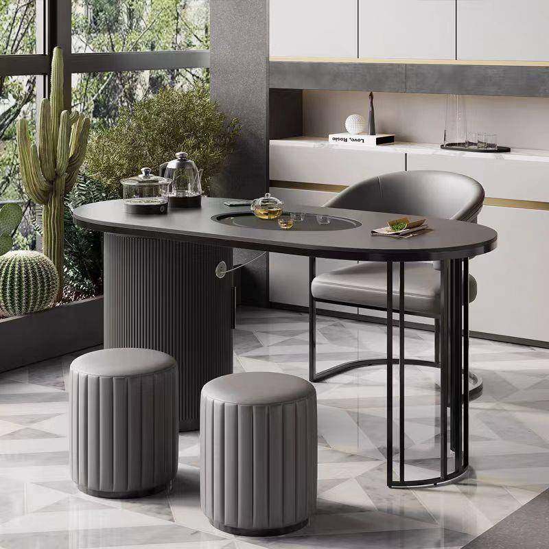 轻奢202款板茶台1.2极米小岩CSO户型家用阳台4泡茶桌意式简组合桌