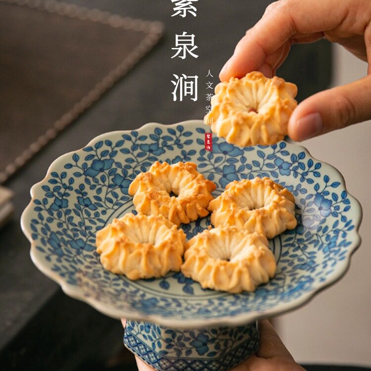 复古中式汝窑陶瓷果盘