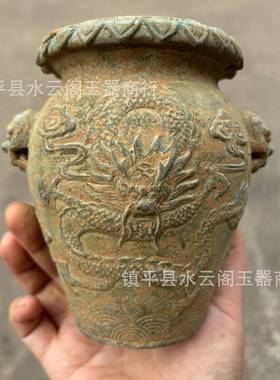 复古铜土罐63265创意铜花盆家用家园艺盆器肉器肉植物粗龙铜居工