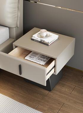 意式悬简浮实木床头柜型现代约轻BNR奢感创小意家用卧室025新2款