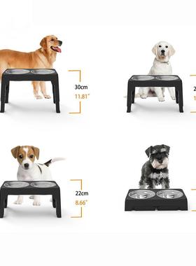 可升降大型犬宠SY-A073物钢双碗多档不可调节碗盆大锈容量狗狗碗