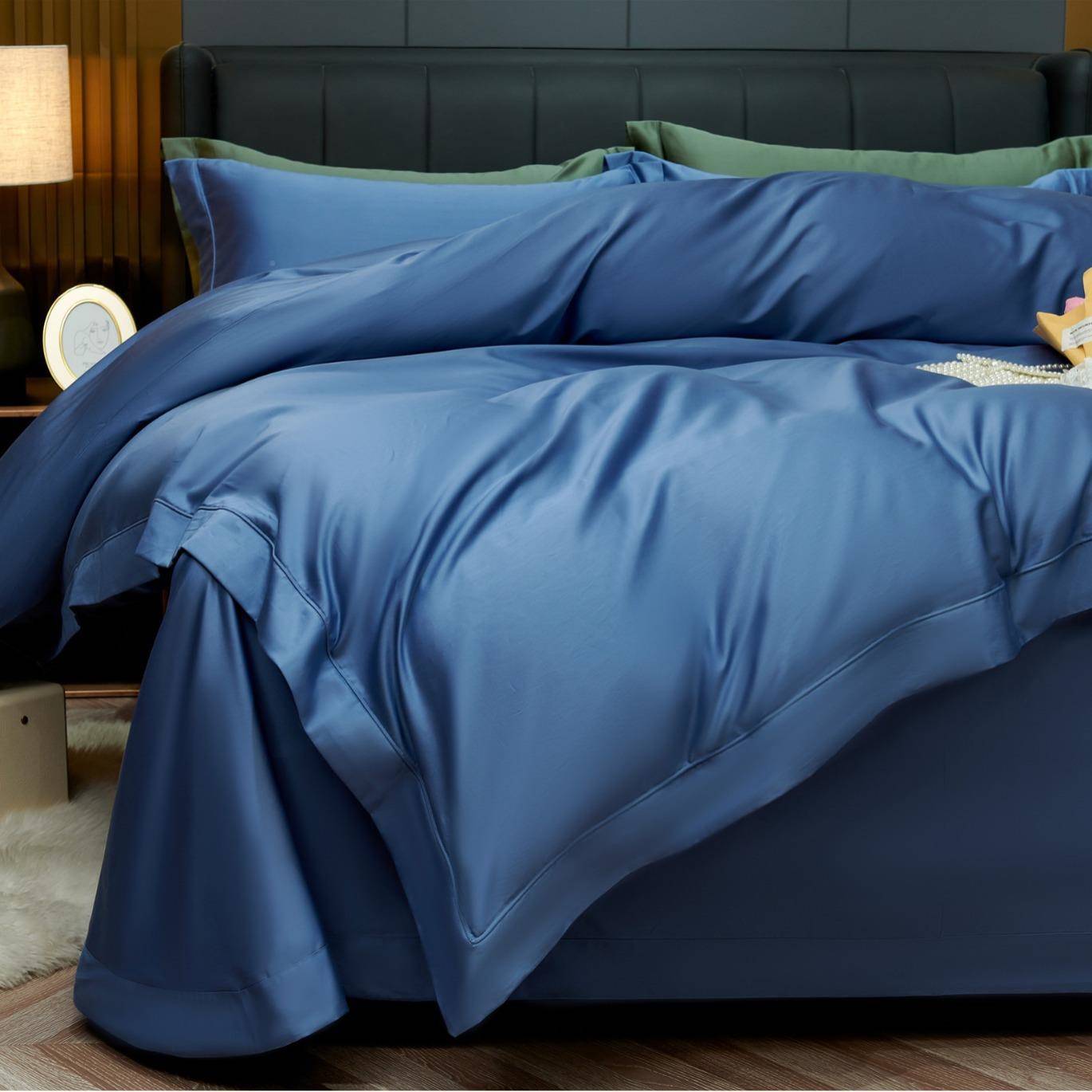 四件套1床单套0s纯色纤维四件竹套家6用单被双人床上用品套件