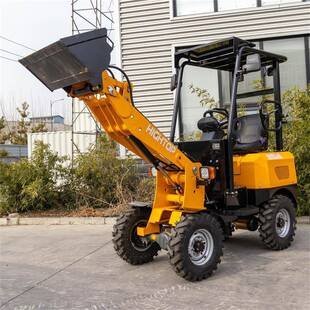 出口芬轮胎式电装载机兰环保纯电建874动筑工地电铲车垃圾清理动