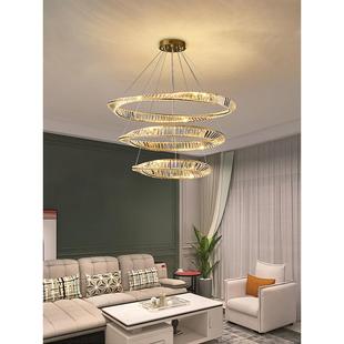 新简约轻奢水晶餐吊D灯餐厅现档代535高LE灯饰高颜值豪华款 灯具 版