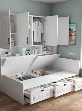 新代品省空间储物衣现简约床AWS小户型可订儿童榻榻米柜柜一体书