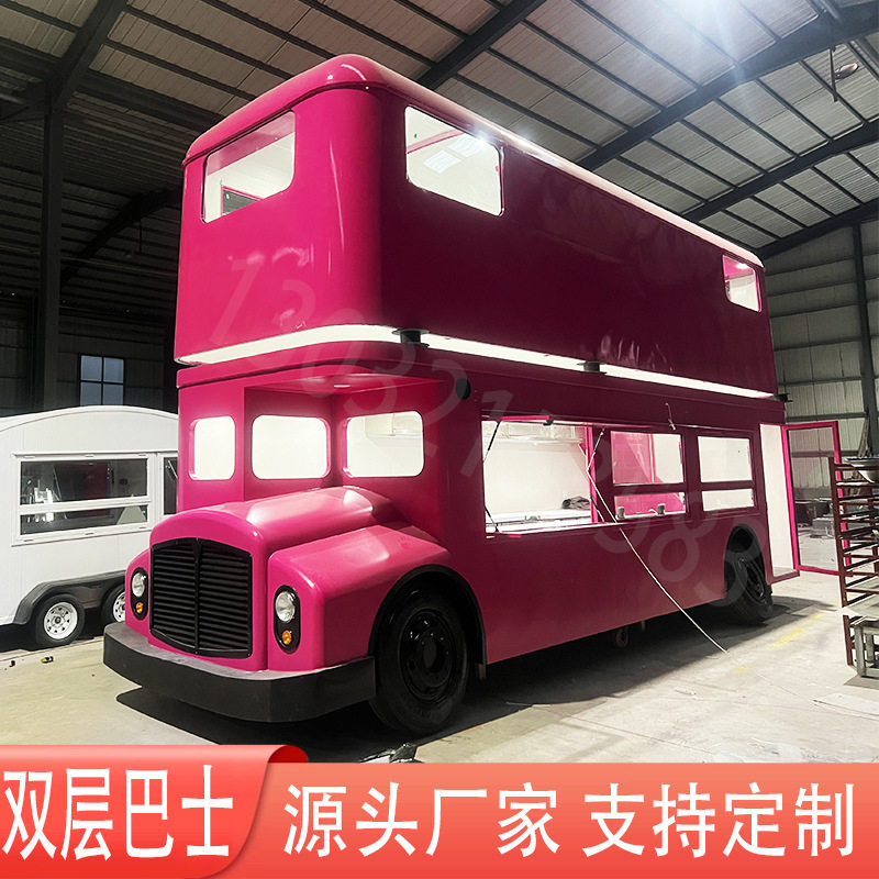 音乐节复古双层售卖车装饰道具