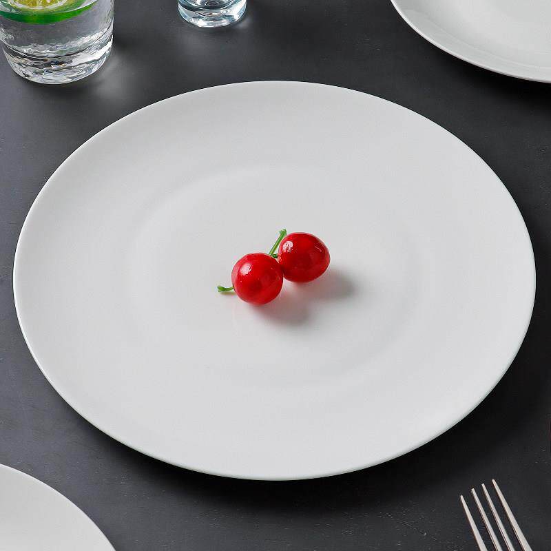 9.9两祇10英寸大盘子家用西餐盘陶瓷早餐义大利面 面盘碟子平盘牛