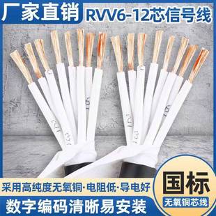 国标品质RVV KVVR多芯控制202430芯0.50.751平方纯铜软信号电缆线