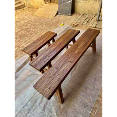 老榆木条凳长凳实木板凳家用复古矮凳双人凳成人换鞋凳餐桌凳定制