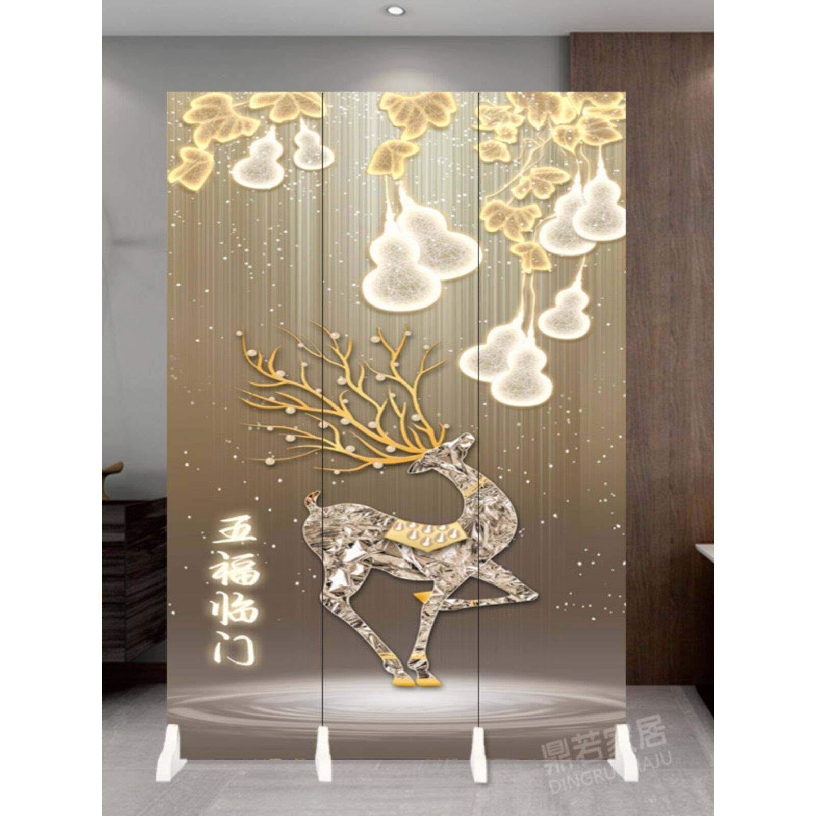 简欧小屏风入门客厅玄关卧室对床卫生间遮挡办公室万能移动隔断墙