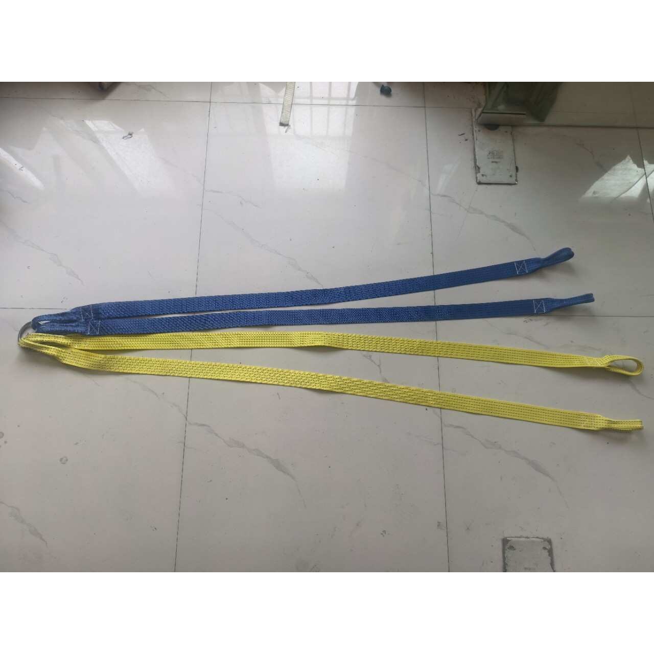 环形扁平吊带彩色吊装带两头双扣铁环四面吊带工业起重涤扁吊装带