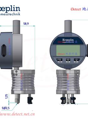 德国kroelin数显奇恩气雾罐瓶口封口深度测量p卡规AE1253705