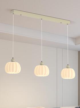 中古风色美吊学复古胡桃OCK木餐厅吊灯创意南瓜球餐吧台艺桌术灯4