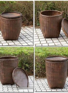 编织纳筐陈列篮超超堆头果蔬展示市复市古EIS水收果筐筐竹筐装饰