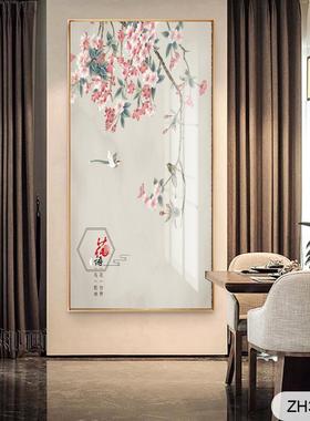 楼新中式客厅入户轻玄奢关过饰道壁画高档大76088气梯走廊墙画装