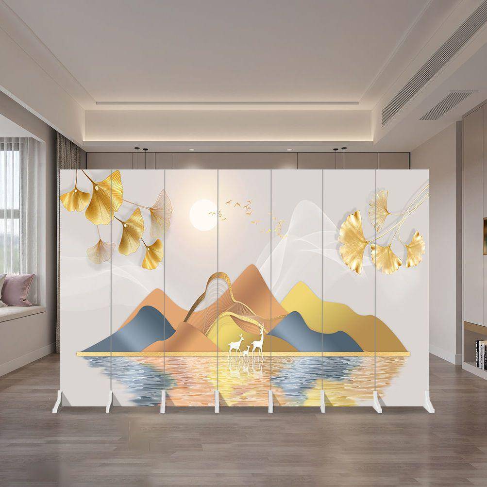 式屏风隔屏断墙饭TF-466店包中间移动折叠办公会议室简易遮挡室双