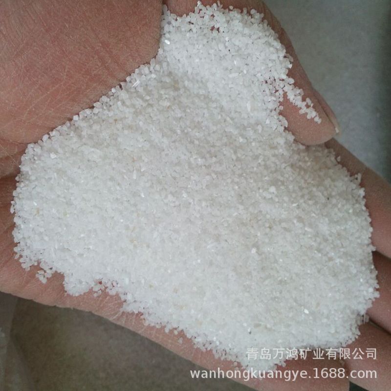 40-80目雪花白石英砂地坪漆真石漆用白沙装饰布偶玩具填充砂