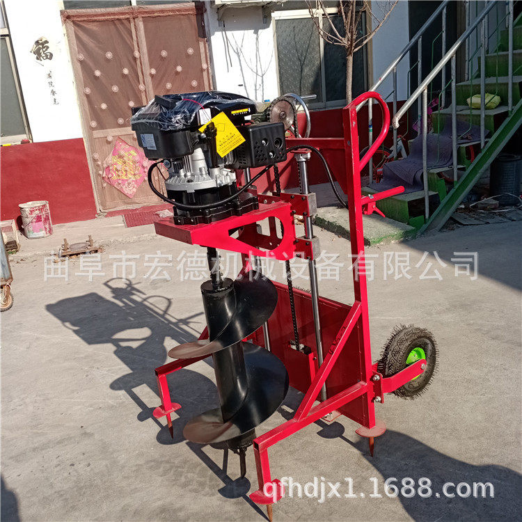 栽树用小型挖坑机 汽油手提挖坑机 手提式栽树挖坑机