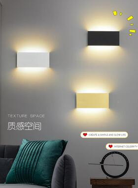 现代约led室床卧头墙灯壁灯125110V上下发廊走过道阳台电简视墙壁