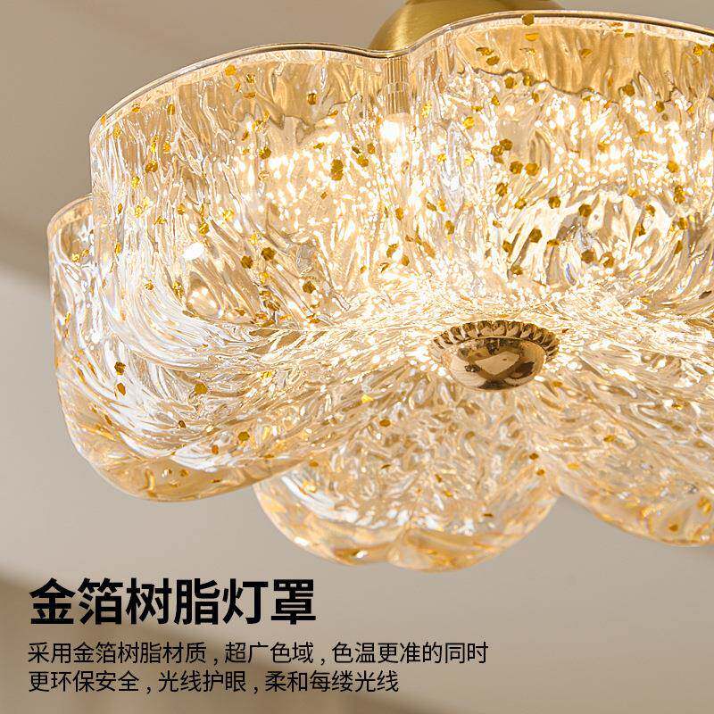 意灯具灯式奢卧古室床头小吊灯法式轻中风复古吸顶水晶树脂吧台吊