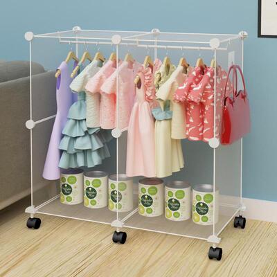 宠物挂衣可XAI移动衣橱猫咪由用狗品简易狗透明收纳柜通用多层自