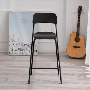 吧简约风台椅背可收折叠纳便捷吧台高脚椅吧台椅子舒适靠椅餐椅实