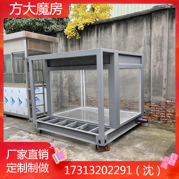 出口小型灰色集装箱玻璃透明玻璃泳池设计方案规划落实