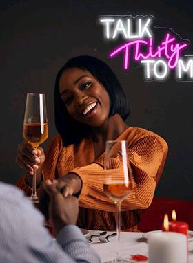 亚克力饰牌霓虹灯假日母聚会装发光创OFY意灯柔性字房间氛围感霓