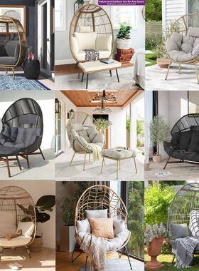 户外躺床吊篮家UGL藤椅千室内秋发躺椅用吊篮筐阳台休闲懒人沙家