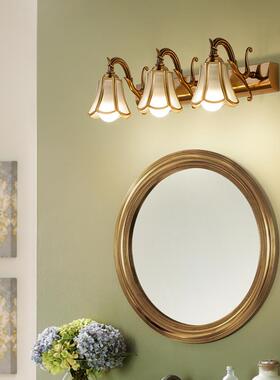 6R式古铜色镜前灯柜LED生卫间浴室7535镜欧洗漱台化妆灯洗脸池壁