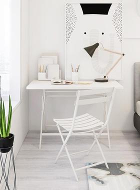 方新家便的计简单休闲折ZHC叠电脑桌金属可调节庭学习设或小空间