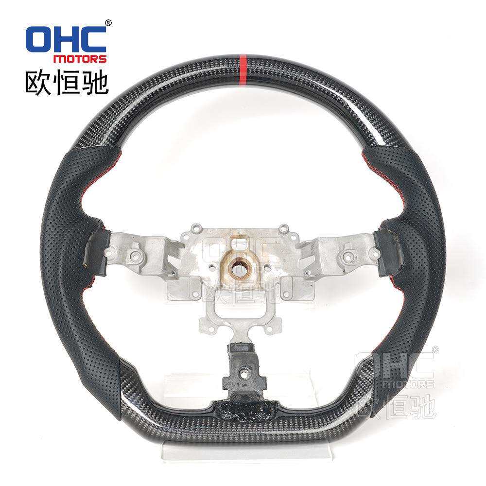 适用于09-12 Mazda RX-8 全皮运动款平底汽车方向盘改装汽车配件
