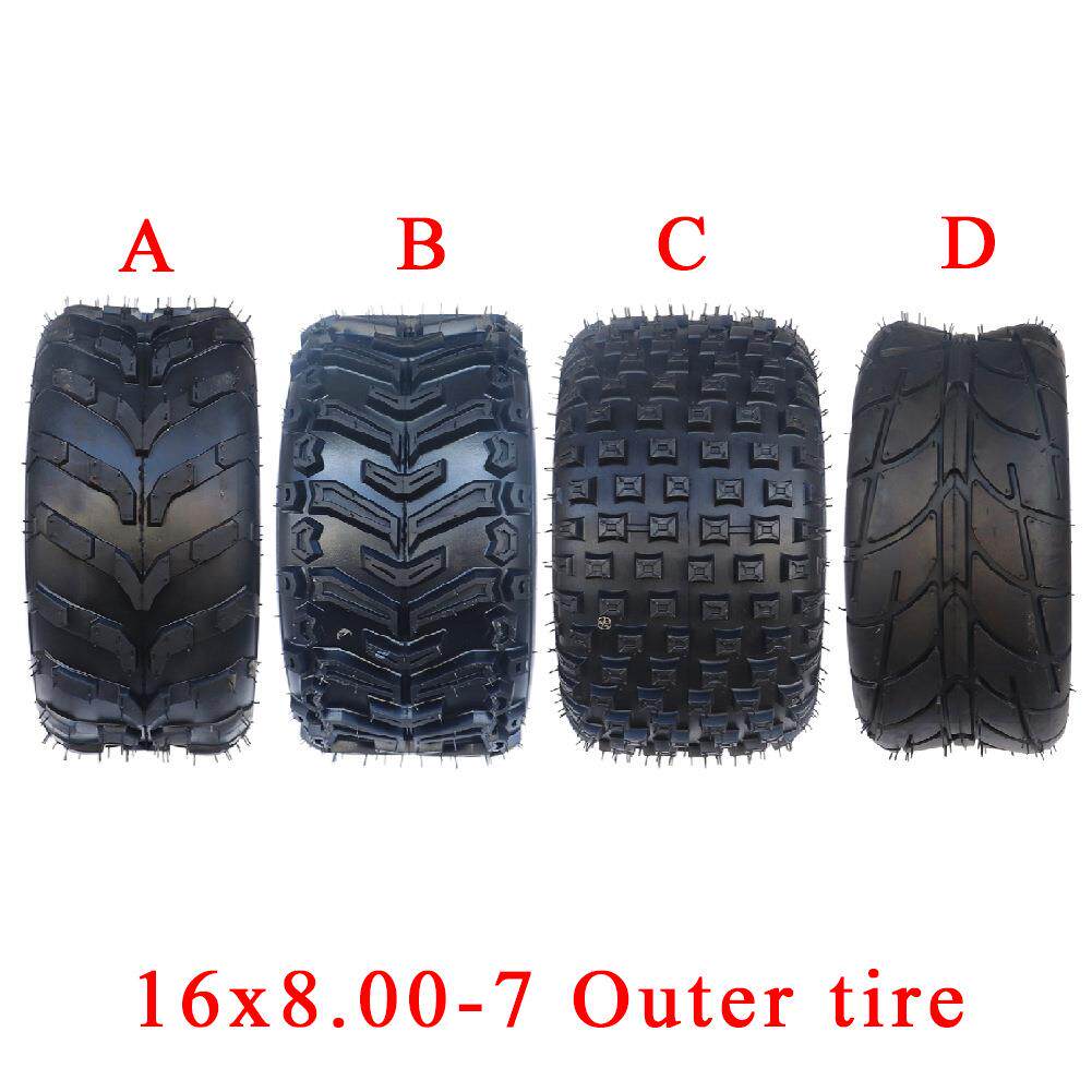 卡丁车沙滩车轮胎配件16*8-7寸真空胎16X8.00-7寸轮胎越野