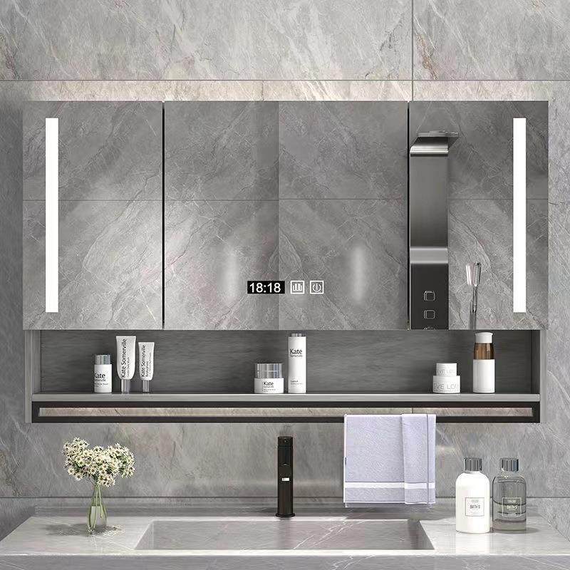 实木浴室智能镜柜单独挂墙式带灯洗手间梳妆镜卫生间镜子带置物柜,电子元器件市场,其它元器件,淘宝优惠券,粉丝福利购,淘宝优惠卷