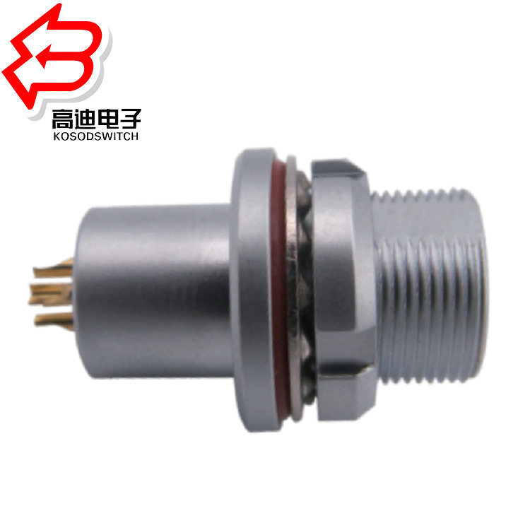 圆形磁吸连接器真空密封型连接器推拉自锁插头母座焊接板