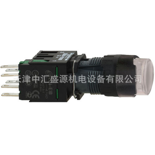 XB6系列XB6AW1B1B带灯按钮16mm塑料圆形自复位白色12-24V带灯按钮