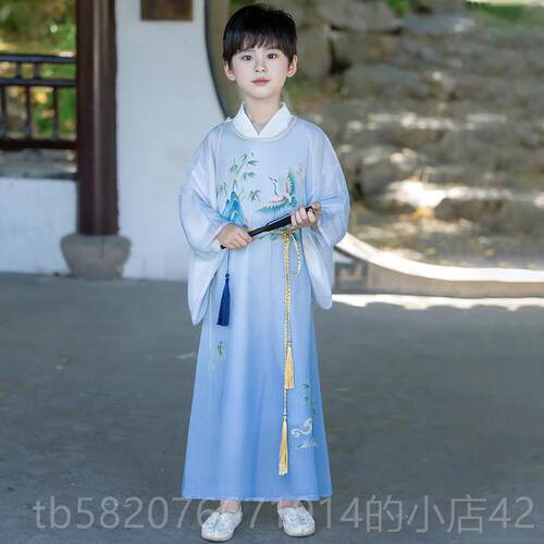 高档汉服中男童女童季2025新款超仙国春风表演唐装儿童学古装国演
