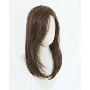 高档日系时网中分假发 自然修脸长直发 四六分局部尚前蕾丝手工假