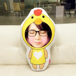高档来图定人照片抱枕订做形公仔十二生肖卡靠枕个性214通礼物女