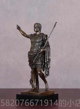 正品罗马皇帝屋大品维铜像酒雕办塑家居装饰电视柜玄关展示架公室