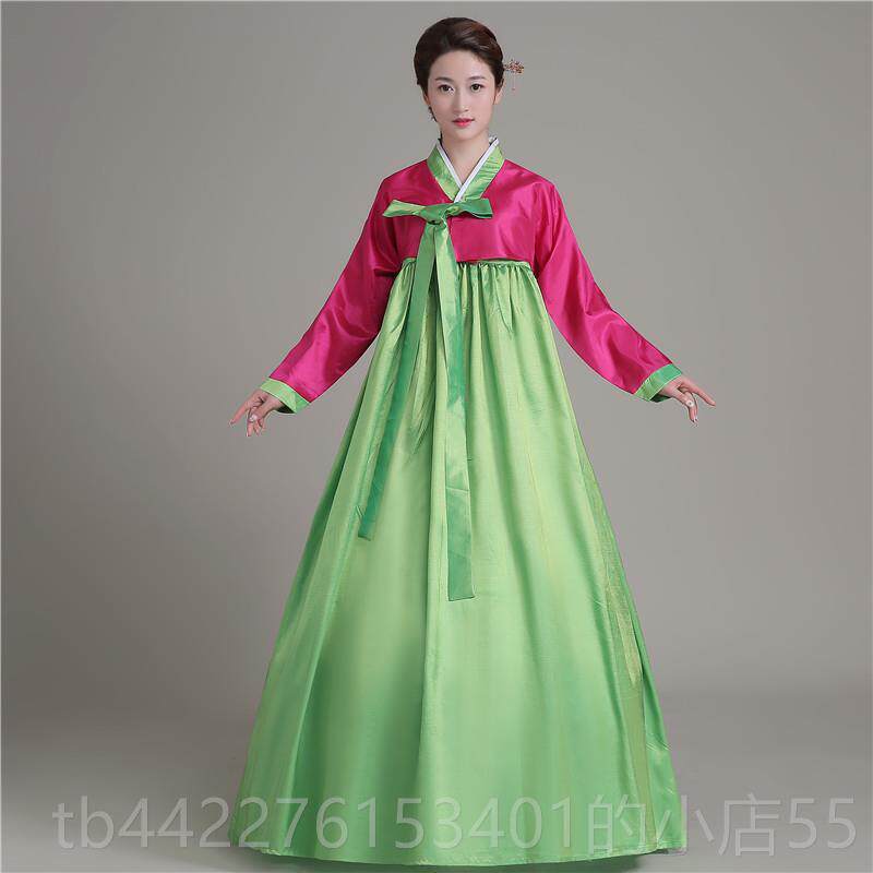 高档朝鲜族少数民族舞蹈表演服演女款舞台出装韩服韩国传统古装宫