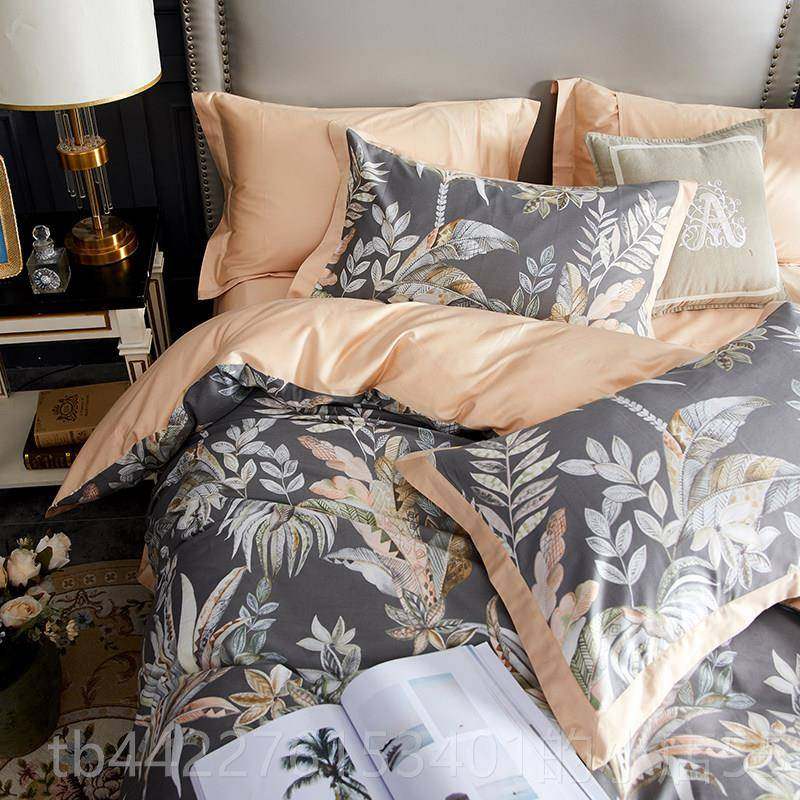 正品缎美式全棉四件套60支纯长绒棉棉田园印花贡18米床单床笠.四,床上用品,床品套件/四件套/多件套,淘宝优惠券,粉丝福利购,淘宝优惠卷