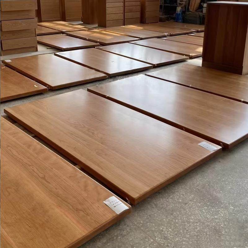 北美樱桃木实木桌面板原木大板升降书桌亚克力实木餐桌吧台板定制