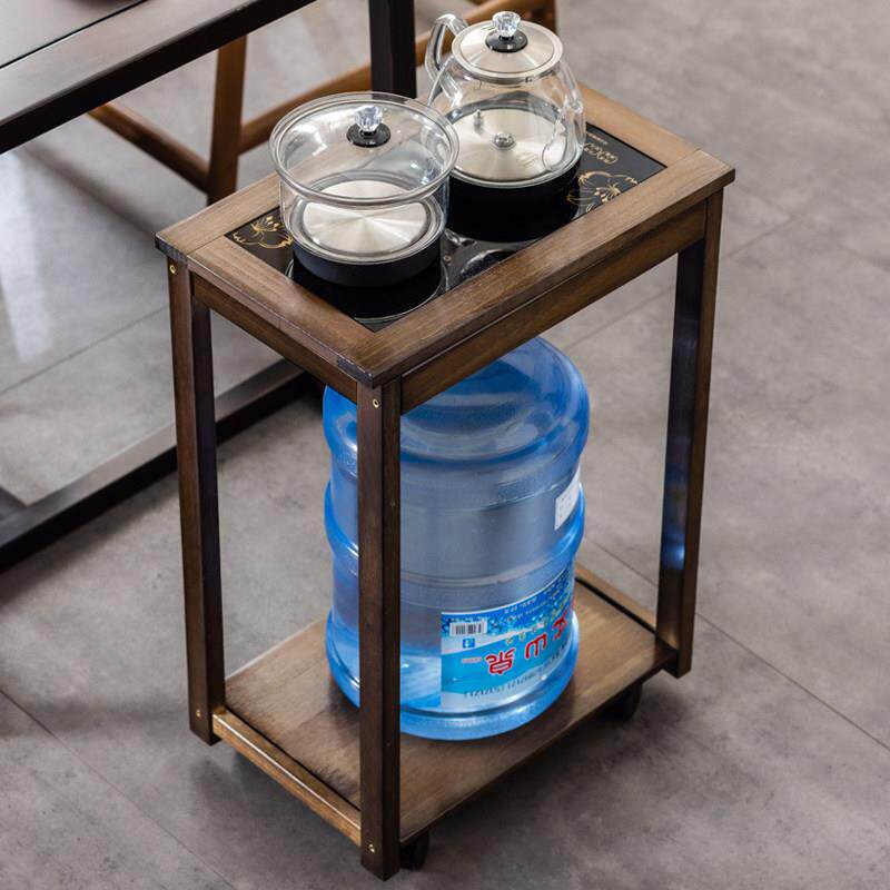 实木烧水壶一体客厅茶水架沙发边柜小边几茶吧机茶台水桶置物架