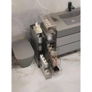 12cm缝隙收纳柜卧室卫生间带轮10宽夹缝柜抽屉式置物厨房边柜储物